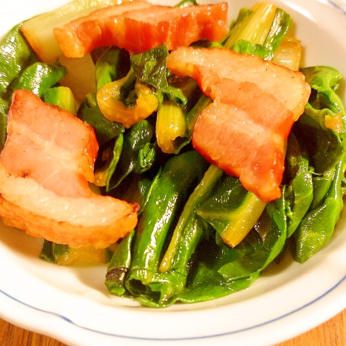 フダンソウとベーコンのバター醤油炒め レシピ 作り方 By ねここ25 楽天レシピ フダンソウとベーコンのバター醤油炒め レシピ 作り方 By ねここ25 楽天レシピ